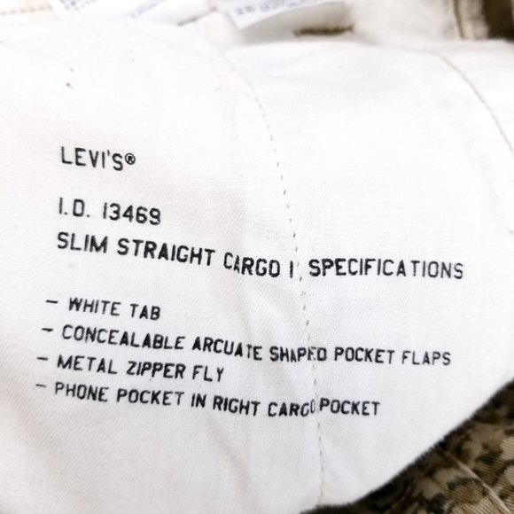 Levi's Men's Camo Cargo Slim Straight Pants 31x32 - Picture 12 of 13